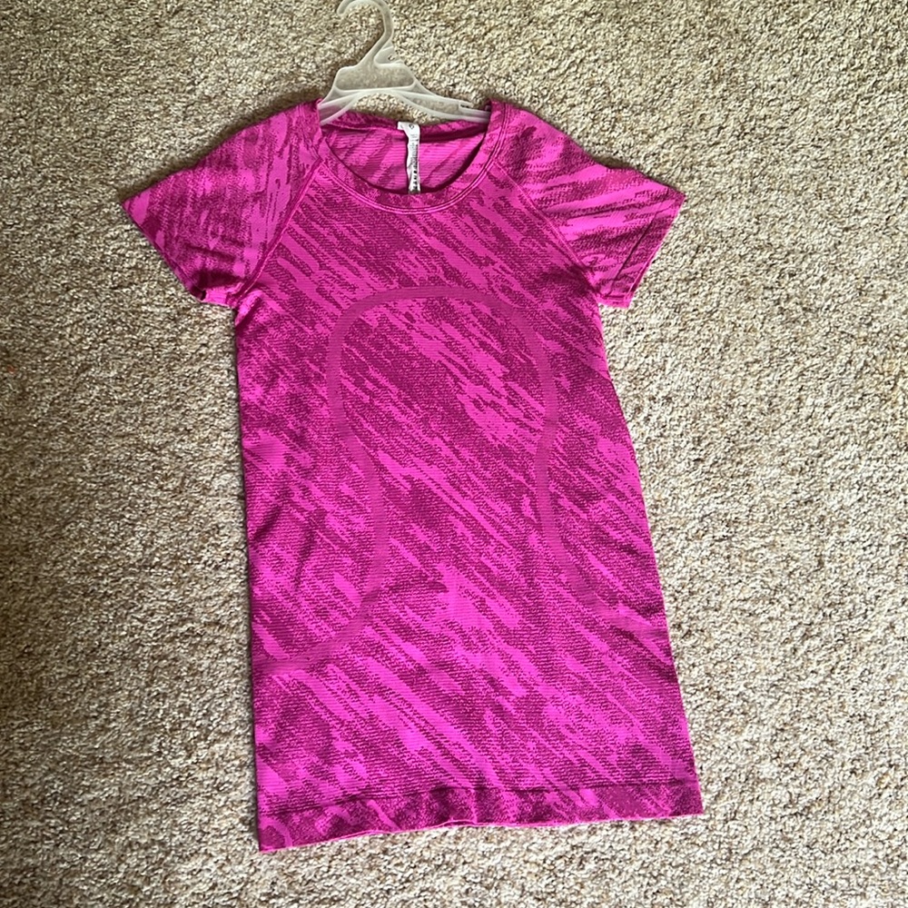 Hot Pink Lululemon Swiftly Tech Short Sleeve